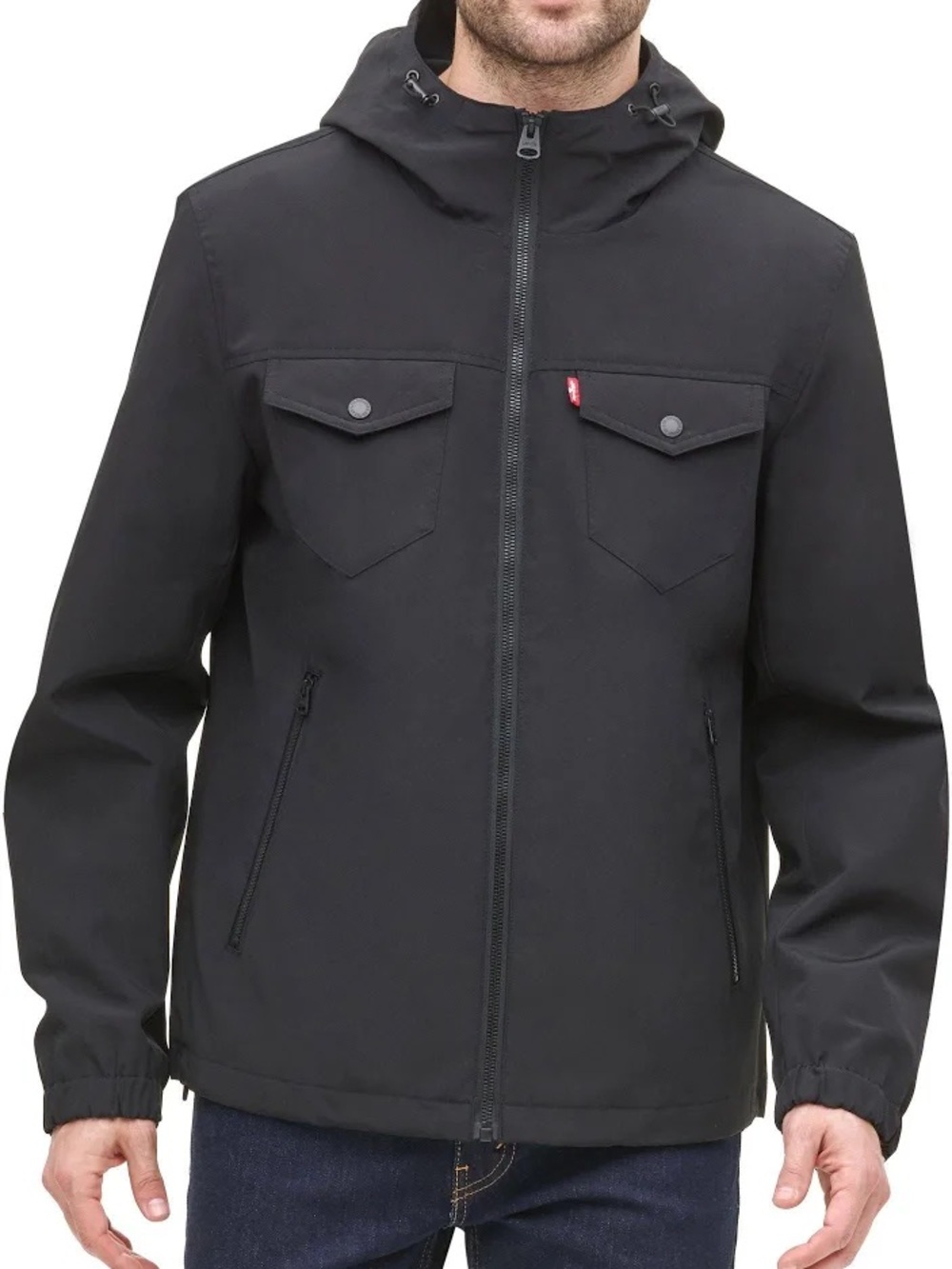 Levi's Men's Arctic Cloth Hooded Rain Jacket XL